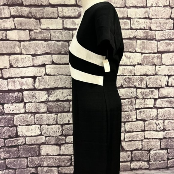 MENU NWT Vintage Black & White Short Sleeve Dress Size 8 - Picture 4 of 10